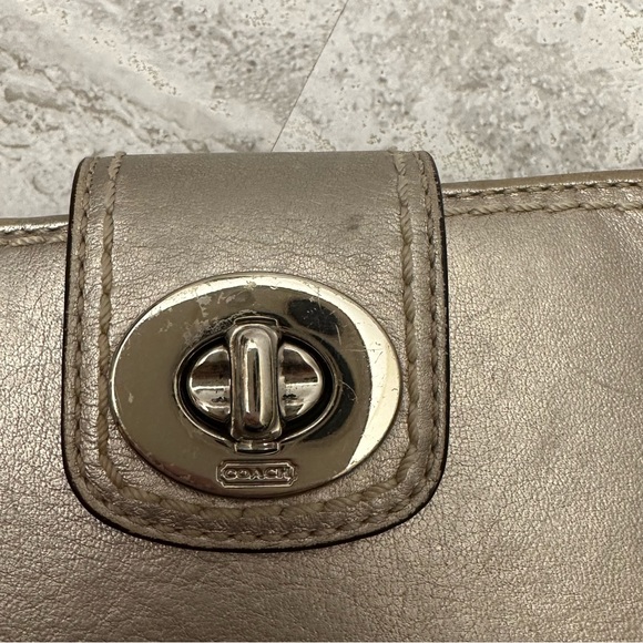 Coach Bags Coach Silver Hardware Gold Wallet Metallic Poshmark